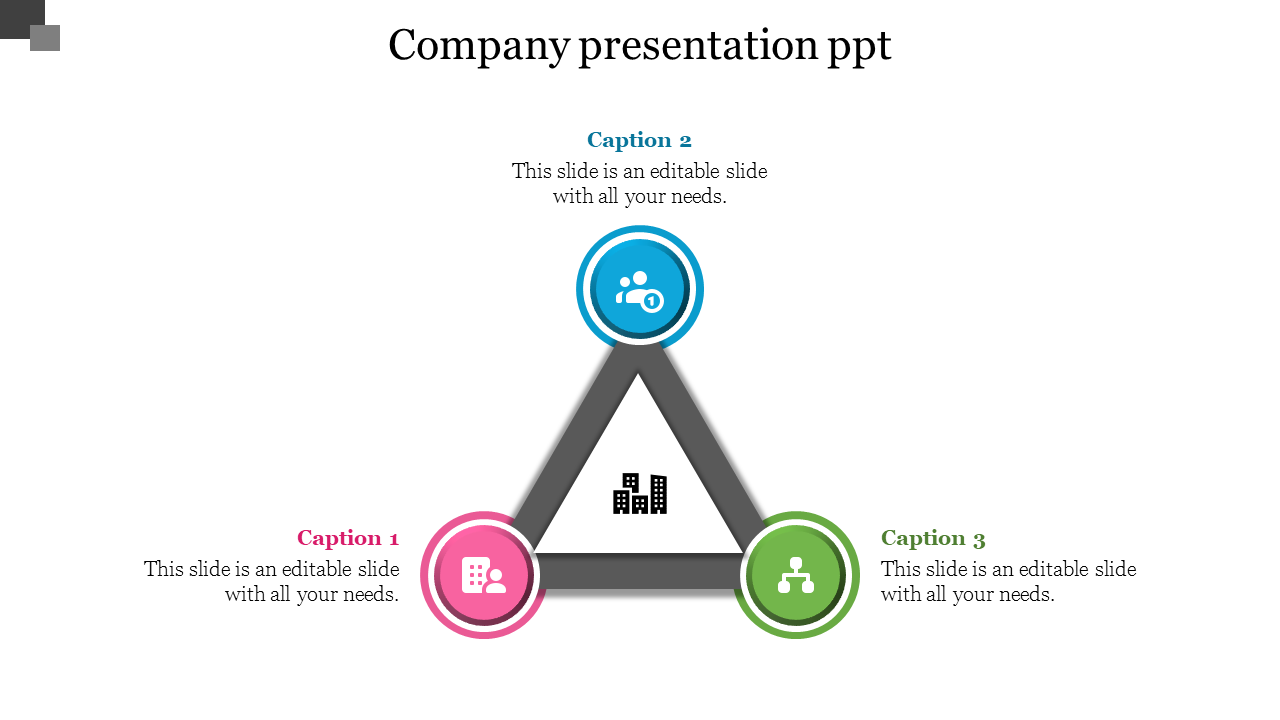 Triangle Shape Company Presentation PPT Template